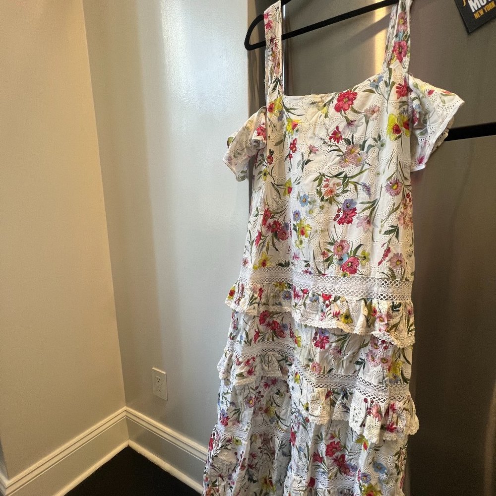 n/nicholas Maxi Floral eyelet dress